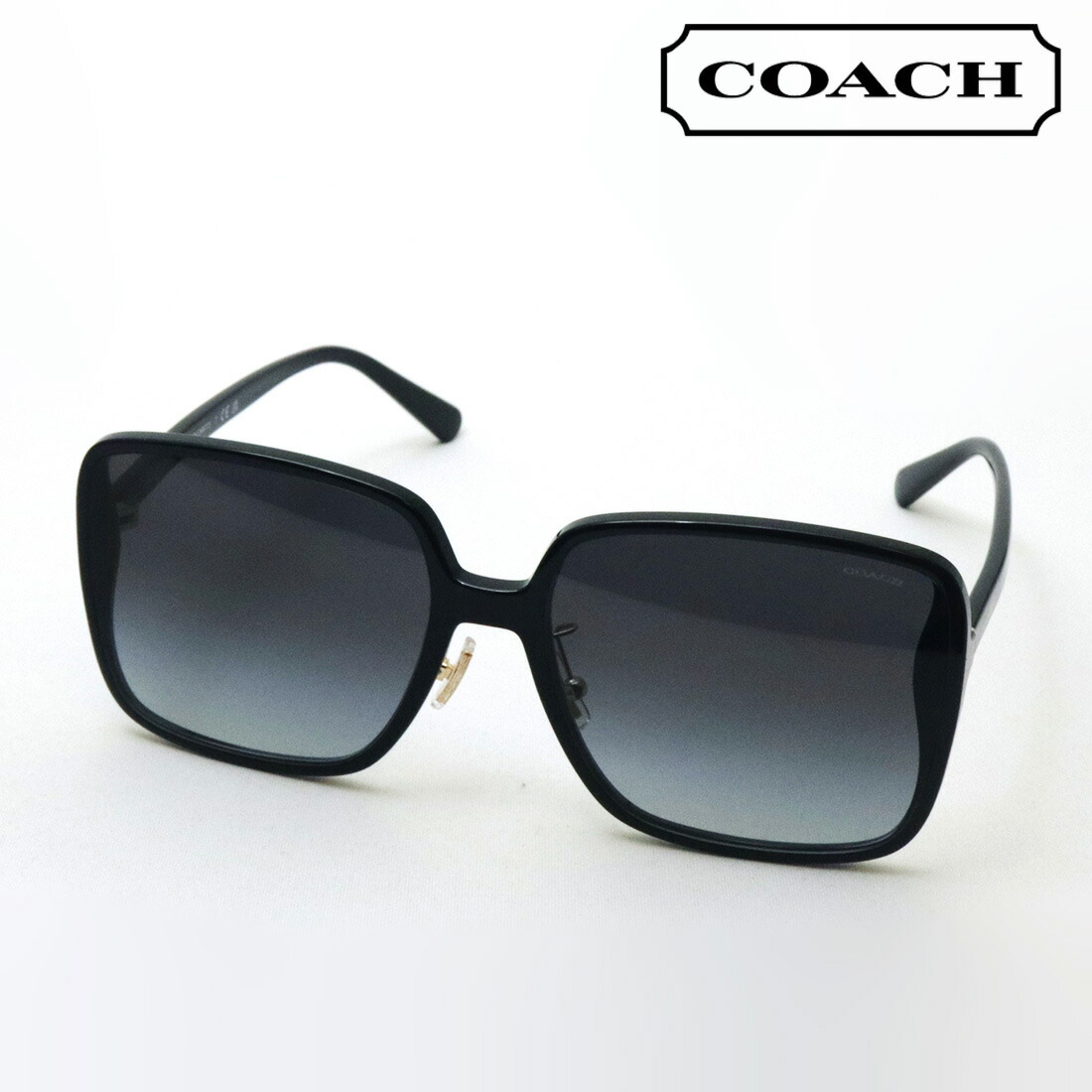 【コーチ サングラス 正規販売店】COACH サングラス HC8368D 50028G レディース ウェリントン ブラック系｜グラスマニア -Tokyo Aoyama-