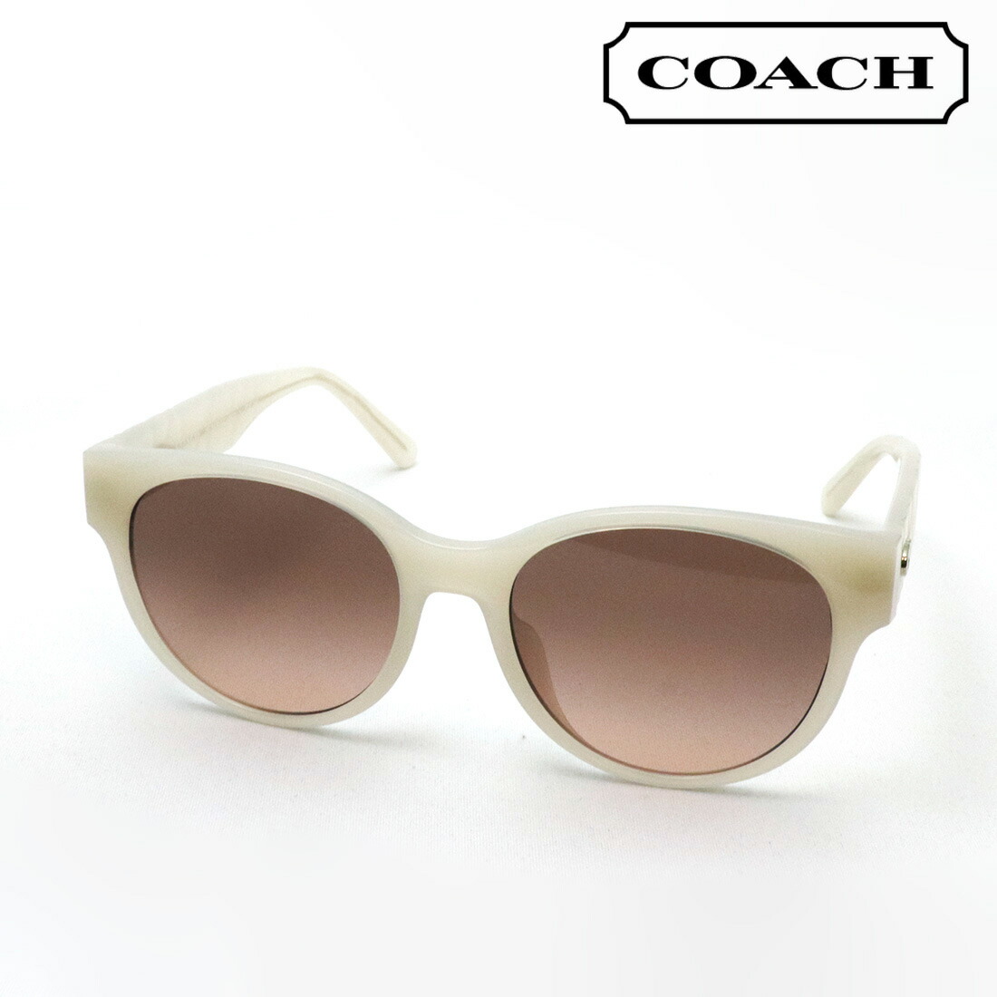 NewModel 【コーチ サングラス 正規販売店】COACH サングラス HC8430D 588513 56 レディース ラウンド ホワイト系