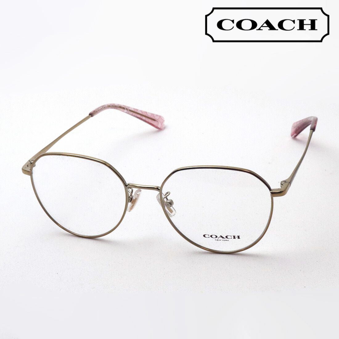 【コーチ メガネ 正規販売店】 COACH HC5116D 9365 伊達メガネ 度付き ブルーライト カット 眼鏡 レディース ラウンド ゴールド系｜グラスマニア -Tokyo Aoyama-