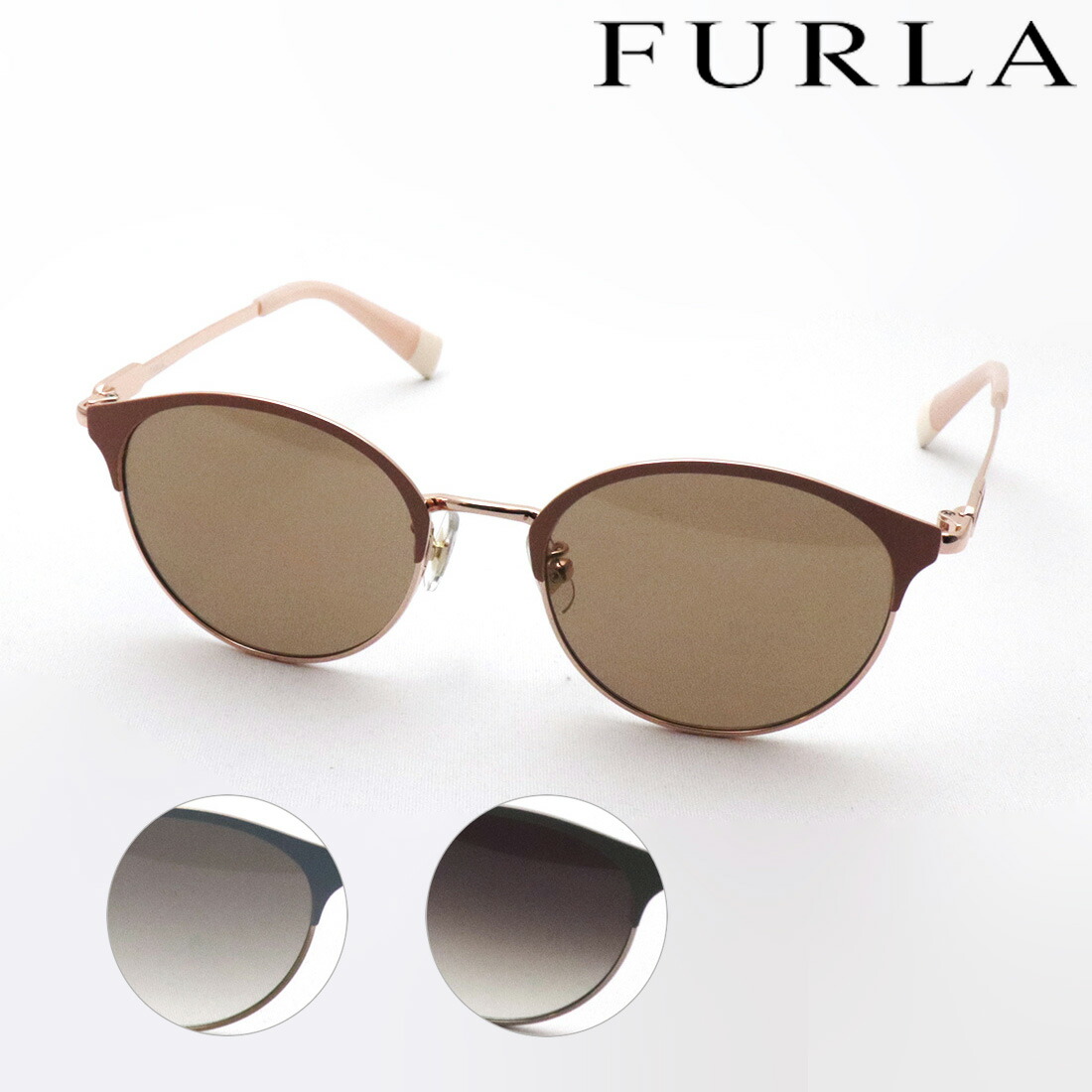 NewModel フルラ サングラス 正規販売認定店 FURLA SFUA46J ジャパンモデル レディース ボストン ピンク系 ブルー系 グレー系