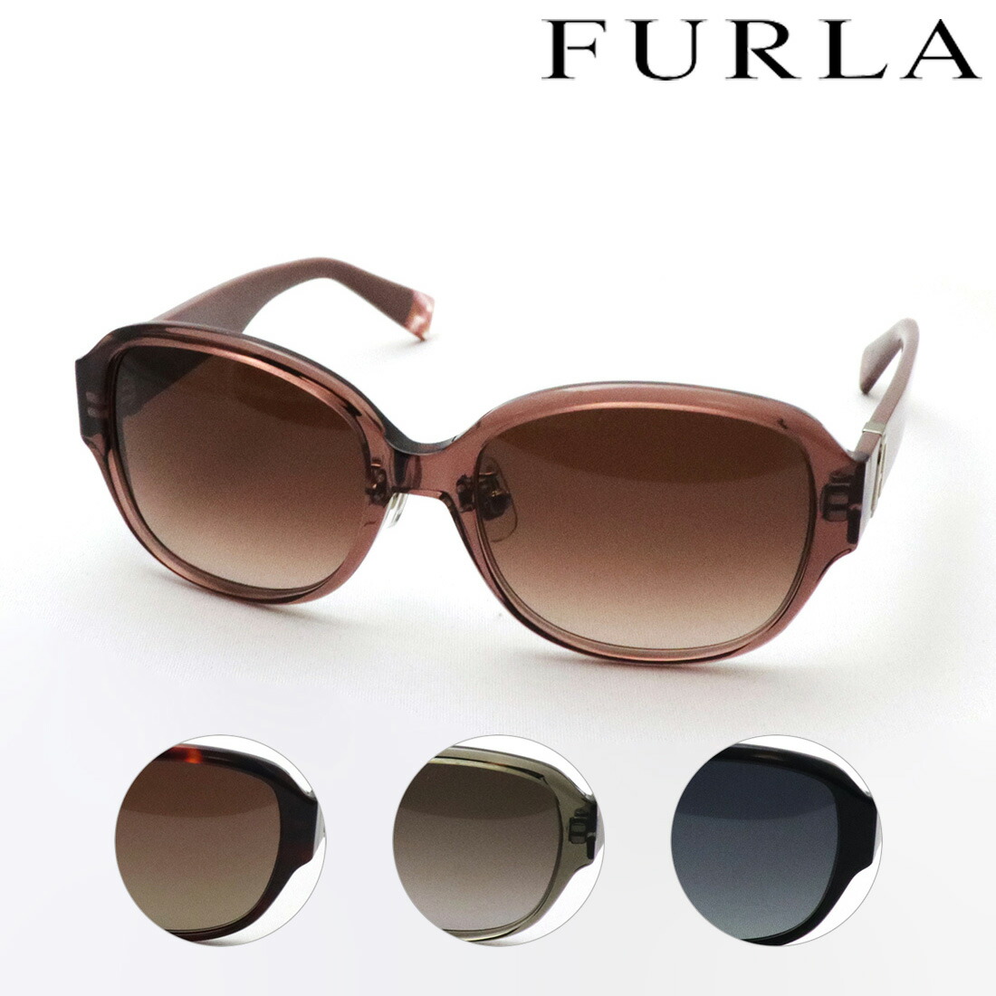 NewModel フルラ サングラス 正規販売認定店 FURLA SFUA39J ジャパンモデル レディース オーバル ブラウン系 トータス系 ブラック系 グリーン系