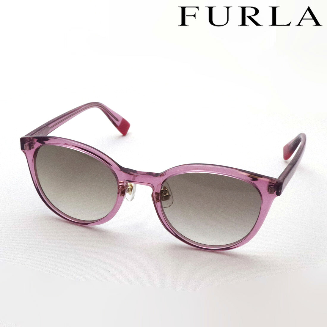 おすすめ価格 【フルラ サングラス 正規販売認定店】FURLA SFU654J 02GR ボストン パープル系