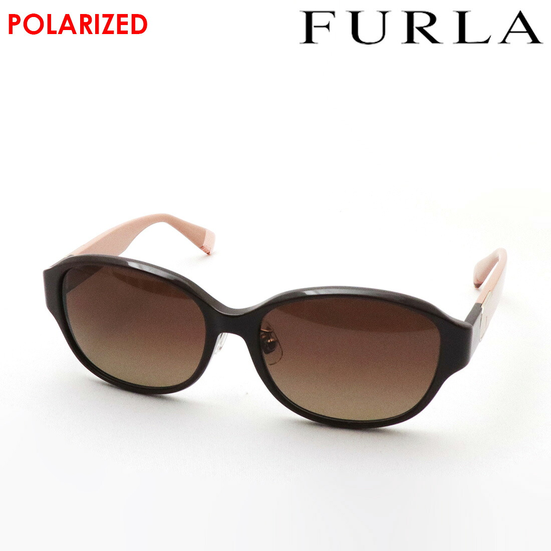 NewModel 【フルラ 偏光サングラス 正規販売認定店】FURLA SFU849J 6XKP 55 オーバル ブラウン系
