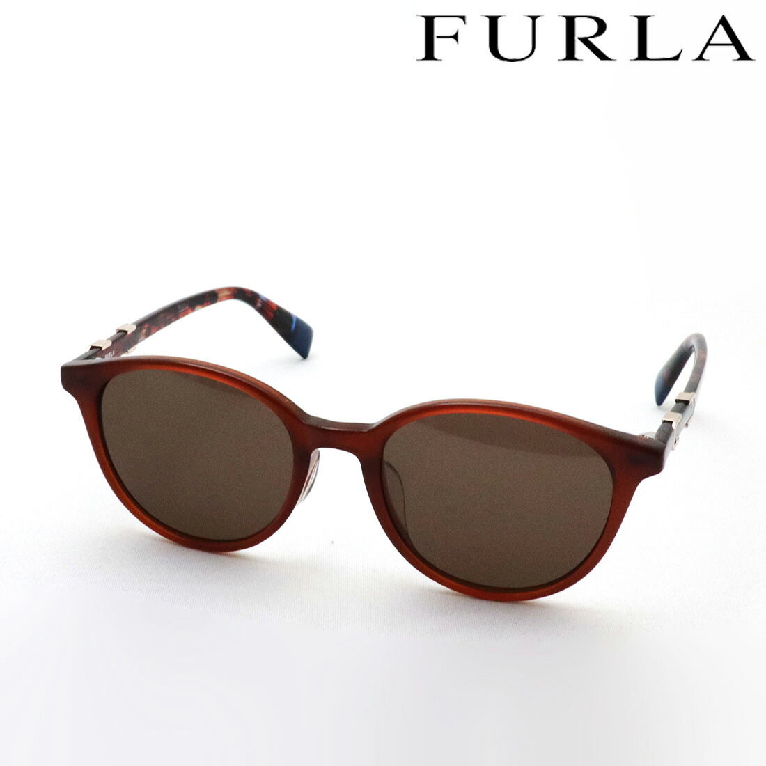 NewModel 【フルラ サングラス 正規販売認定店】FURLA SFU850J 0T65 51 ボストン ブラウン系