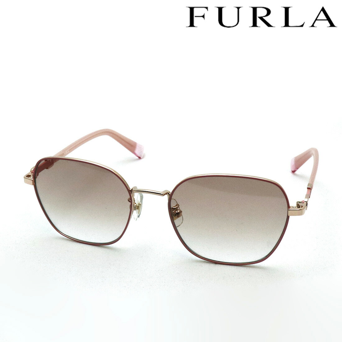 NewModel 【フルラ サングラス 正規販売認定店】FURLA SFU855J 0300 54 スクエア ゴールド系｜グラスマニア -Tokyo Aoyama-