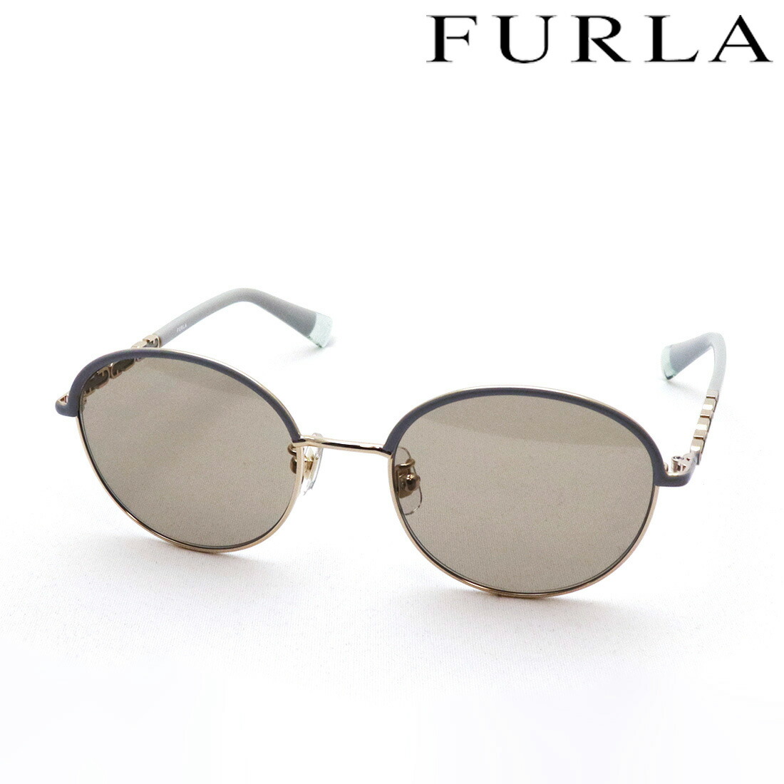 NewModel 【フルラ サングラス 正規販売認定店】FURLA SFU856J 0177 52 ラウンド グレー系