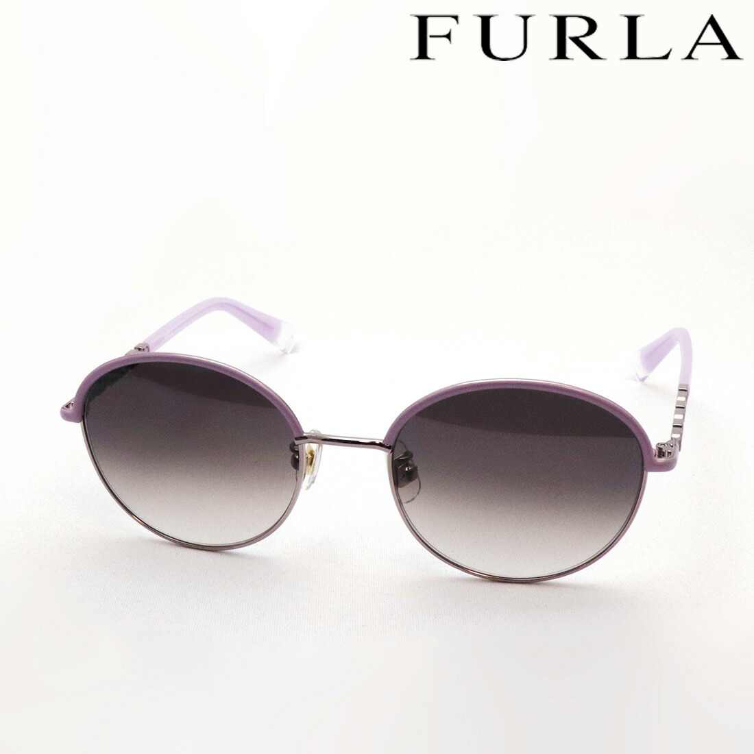 NewModel 【フルラ サングラス 正規販売認定店】FURLA SFU856J 08R5 52 ラウンド ピンク系