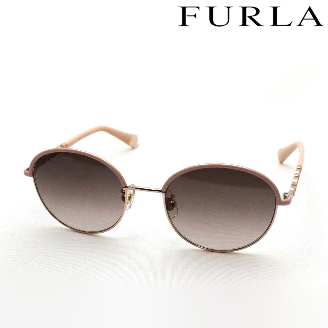 NewModel 【フルラ サングラス 正規販売認定店】FURLA SFU856J 0S02 52 ラウンド オレンジ系