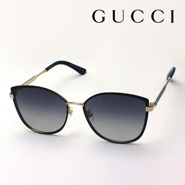 おすすめ価格 【グッチ サングラス 正規販売認定店】 GUCCI GG0589SK 001 RETRO WEB FRAME Made In Japan フォックス ブラック系