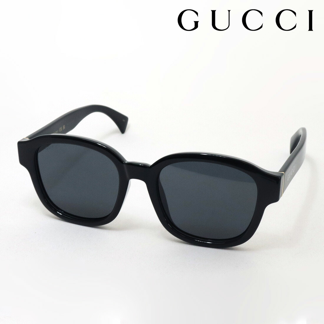おすすめ価格 【グッチ サングラス 正規販売認定店】 GUCCI アジアンモデル GG1140SK 001 LOGO Made In Italy メンズ スクエア ブラック系