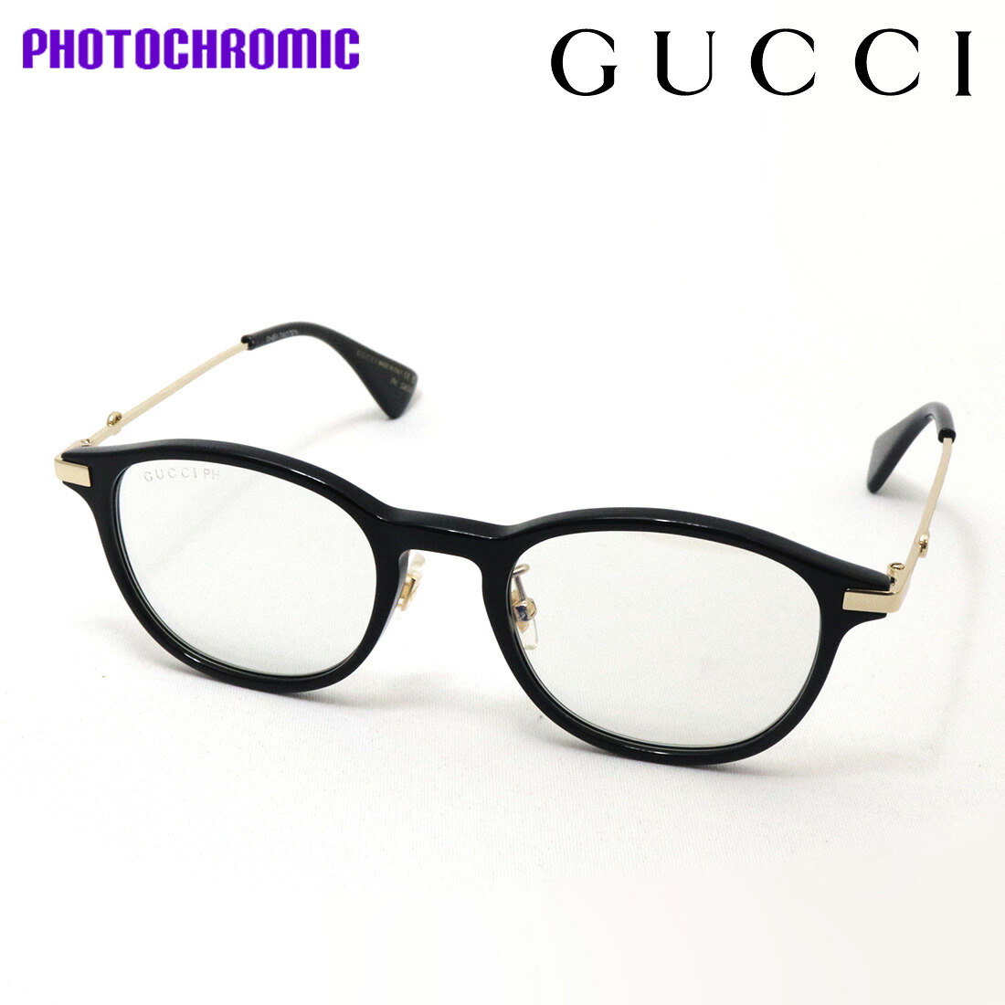 おすすめ価格 【グッチ サングラス 正規販売認定店】 GUCCI 調光サングラス アジアンモデル GG1471SJ 001 Web Made In Italy メンズ ボストン ブラック系