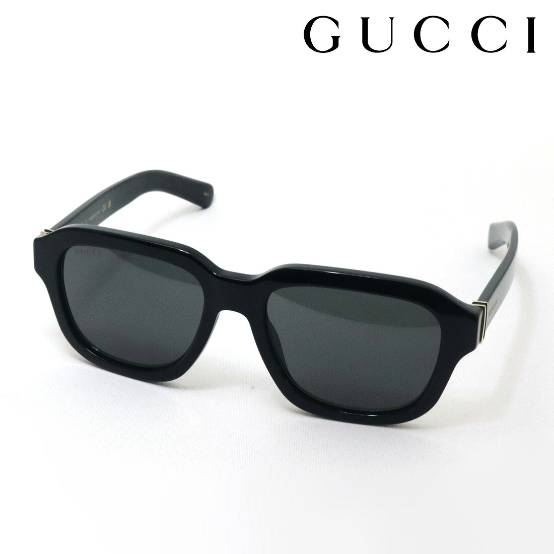 NewModel 【グッチ サングラス 正規販売認定店】 GUCCI GG1508S 001 SIGN Made In Italy メンズ スクエア ブラック系