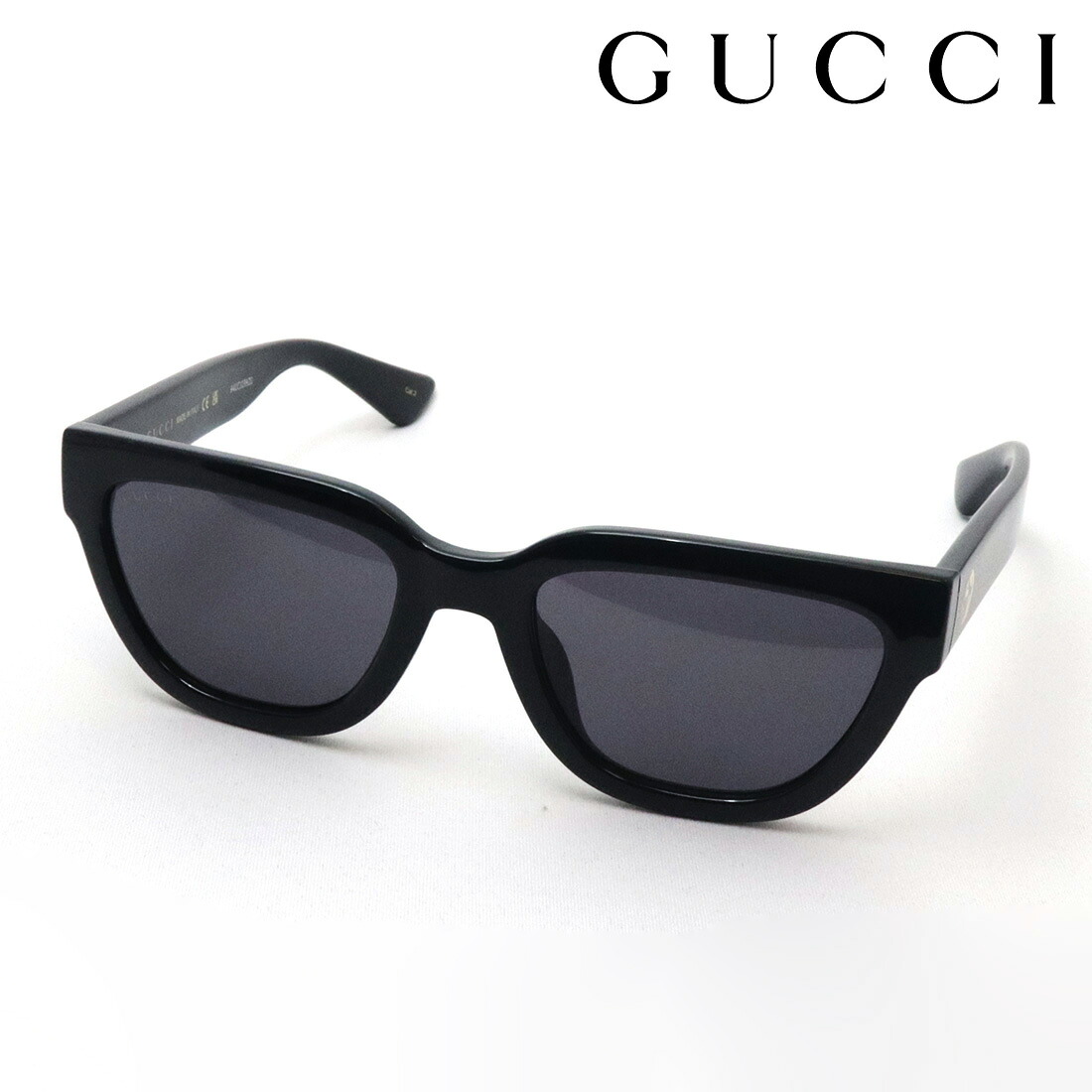 NewModel 【グッチ 黒眼鏡 置き目売りわたす御墨付き店】 GUCCI GG1578S 001 EMBLEM Made In Italy レディース  稲荷 黒いこと系