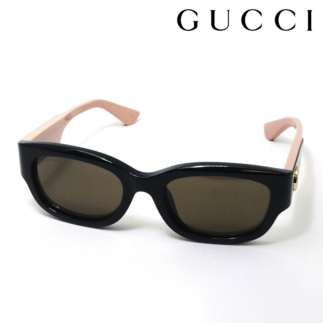 おすすめ価格 【グッチ サングラス 正規販売認定店】 GUCCI アジアンモデル GG1667SK 004 EMBLEM Made In Italy レディース オーバル ブラック系