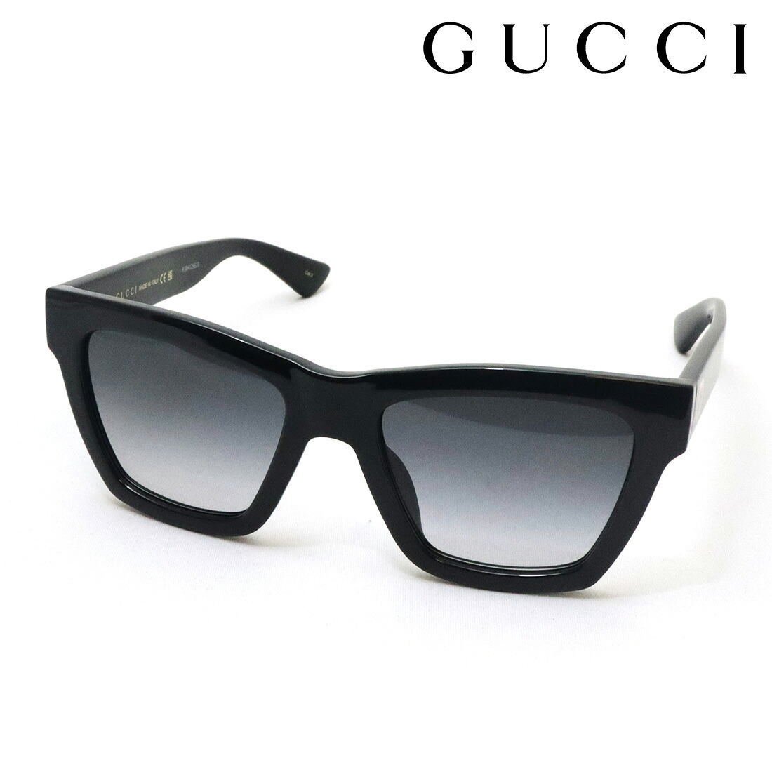 NewModel 【グッチ 黒眼鏡 置き目売りわたす御墨付き店】 GUCCI GG1714S 001 EMBLEM Made In Italy レディース 真四角 黒いこと系