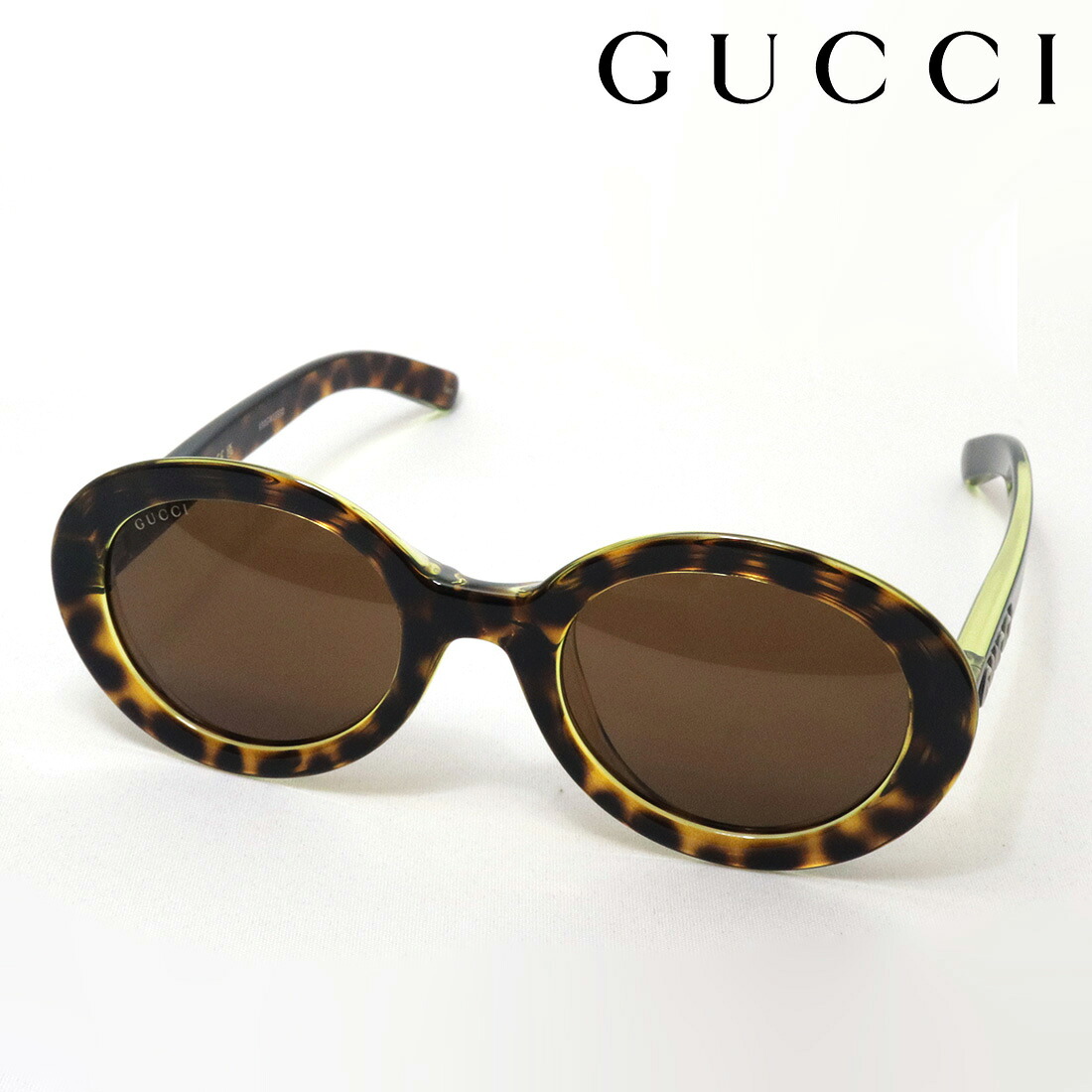 NewModel 【グッチ サングラス 正規販売認定店】 GUCCI アジアンモデル GG1722SA 002 LOGO Made In Italy レディース オーバル トータス系｜グラスマニア -Tokyo Aoyama- 29,315円