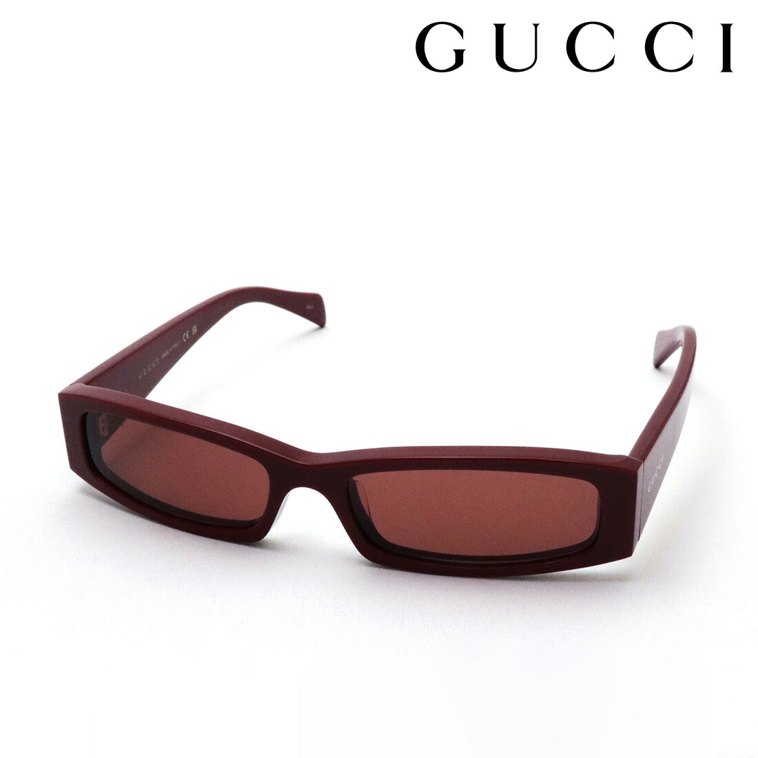 NewModel 【グッチ サングラス 正規販売認定店】 GUCCI アジアンモデル GG1778SA 003 57 LOGO Made In Italy レディース メンズ スクエア レッド系