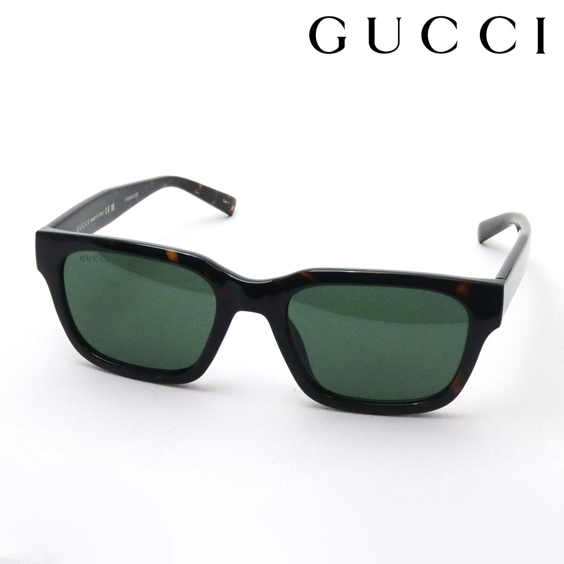 NewModel 【グッチ 黒眼鏡 置き目売りわたす御墨付き店】 GUCCI GG1857S 002 SIGN Made In Italy メンズ 真四角 トータス系
