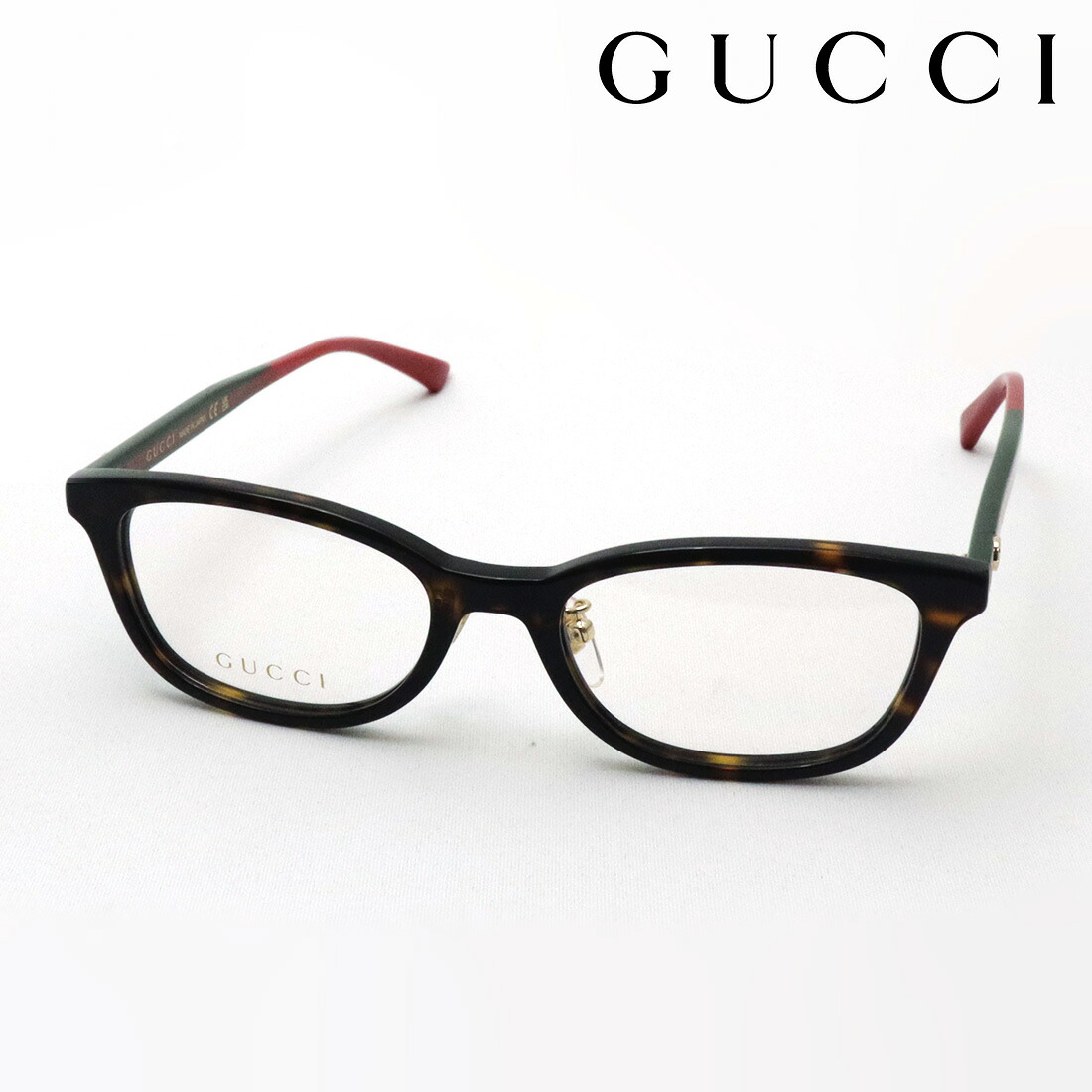 NewModel【グッチ メガネ 正規販売認定店】 GUCCI GG1903OJ 002 SIGN 伊達メガネ 度付き 眼鏡 Made In Japan レディース メンズ スクエア トータス系