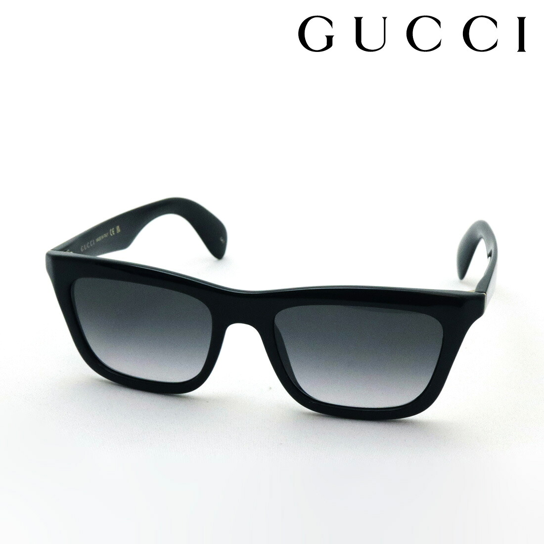 NewModel 【グッチ サングラス 正規販売認定店】 GUCCI GG1933S 001 53 LOGO Made In Italy メンズ スクエア ブラック系｜グラスマニア -Tokyo Aoyama-