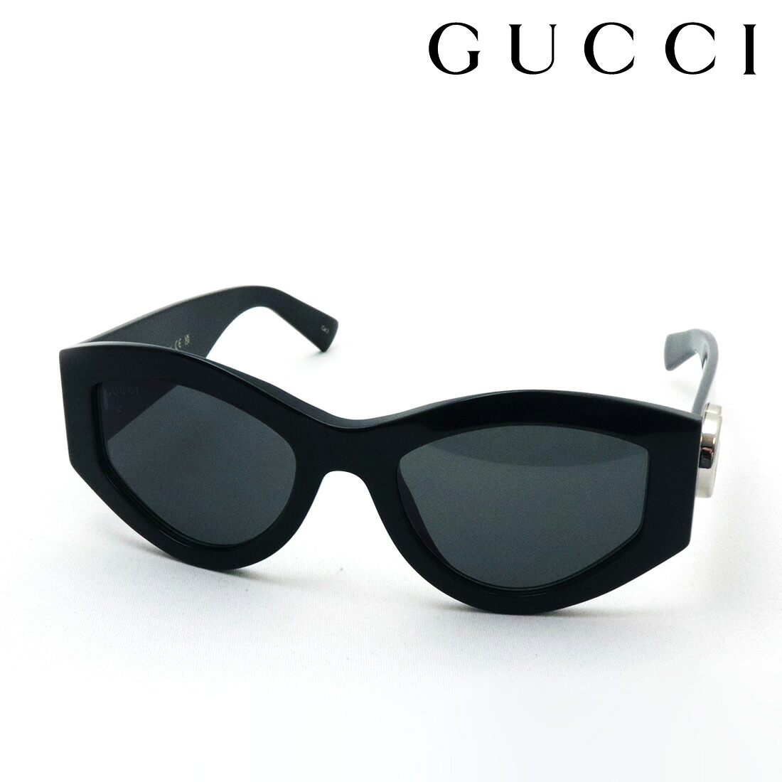 NewModel 【グッチ サングラス 正規販売認定店】 GUCCI GG1951S 001 53 EMBLEM Made In Italy レディース キャットアイ ブラック系