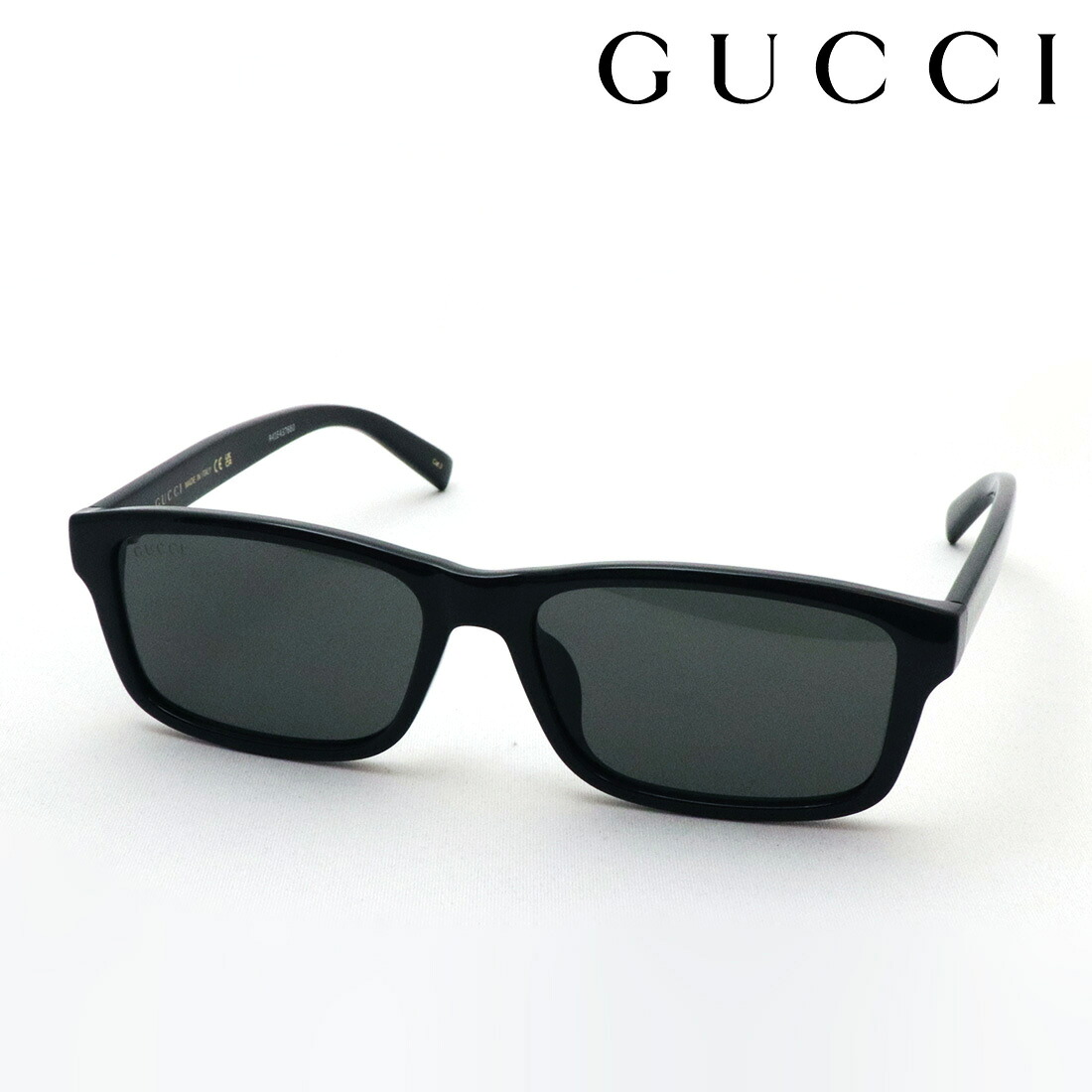 NewModel 【グッチ 黒眼鏡 置き目売りわたす御墨付き店】 GUCCI GG1986SA 001 57 SIGN Made In Italy メンズ 真四角 黒いこと系