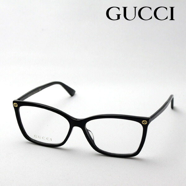 大ヒットモデル 【グッチ メガネ 正規販売認定店】 GUCCI GG0025O 001 伊達メガネ 度付き 眼鏡 LIGHTNESS バンブルビー Made In Italy フォックス