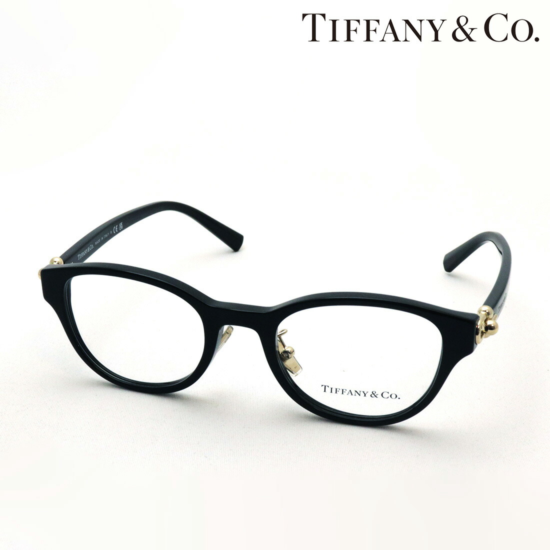 NewModel 【ティファニー 眼鏡 定まり売りわたす店】 TIFFANY\u0026Co. TF2273D 8001 48 伊達眼鏡 度付き添い人 青碧ともし火 取りすてる メガネ 黒縁 Made In Italy 豆の町 黒いこと系