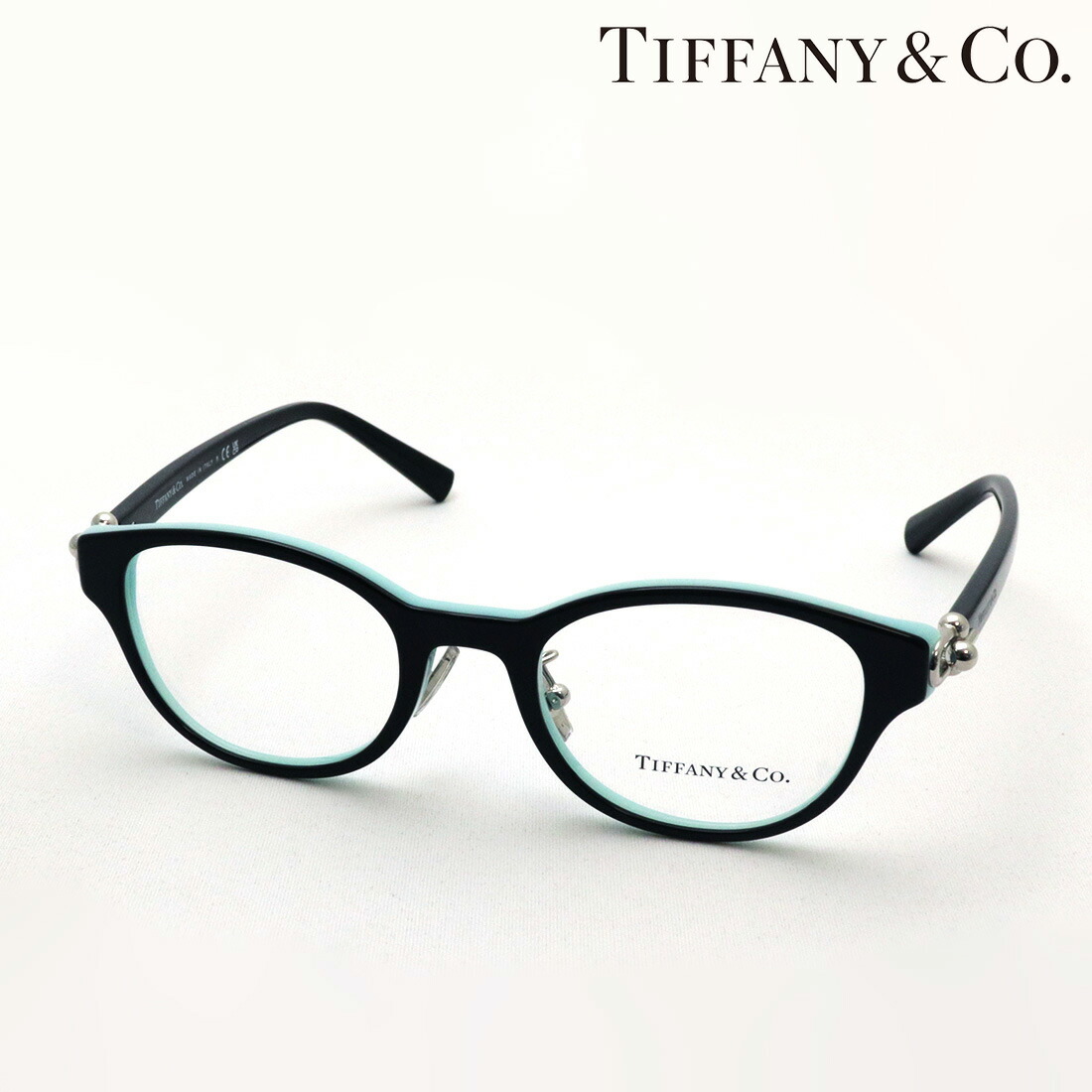 NewModel 【ティファニー メガネ 正規販売店】 TIFFANY&Co. TF2273D 8055 48 伊達メガネ 度付き ブルーライト カット 眼鏡 黒縁 Made In Italy ボストン ブラック系|グラスマニア -Tokyo Aoyama-