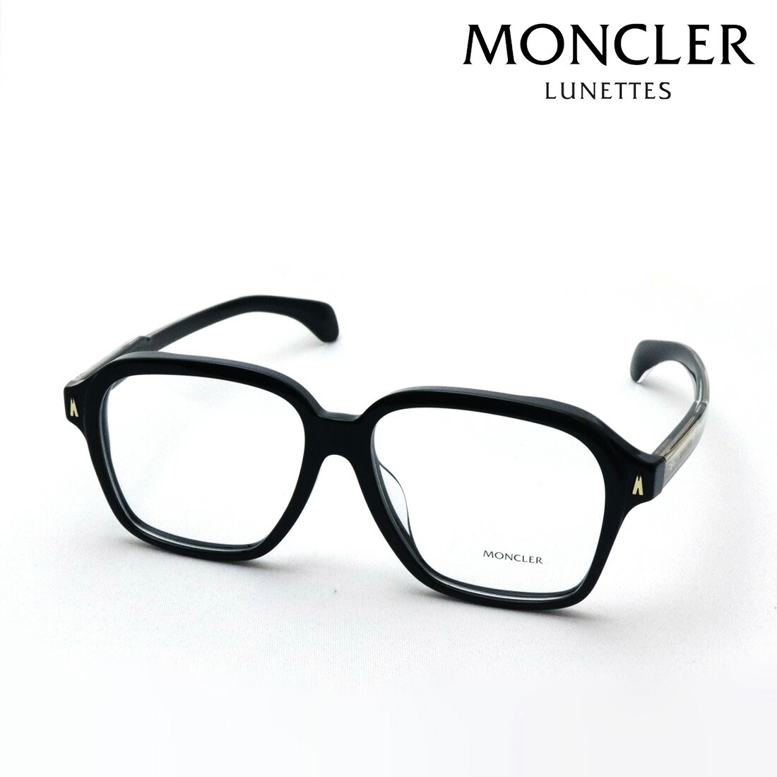 【モンクレール メガネ 正規販売店】 MONCLER ME2010F 3001 54 伊達メガネ 度付き ブルーライト カット 眼鏡 Made In Italy ウェリントン ブラック系 42,972円