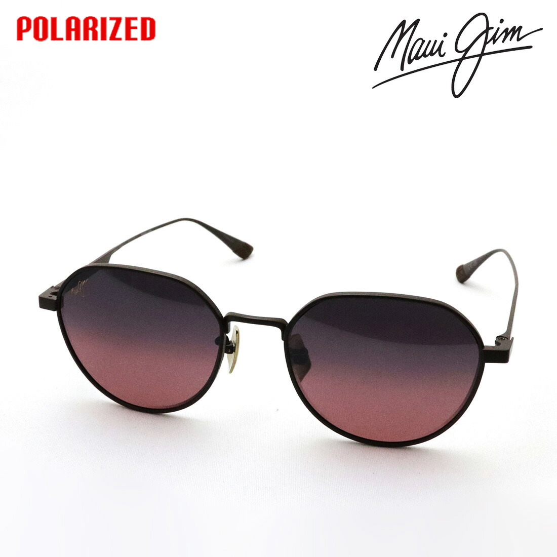NewModel 【マウイジム 偏光サングラス 正規販売認定店】 Maui Jim マウイジム MJ0627SA 002 55 Made In Japan レディース メンズ ラウンド ブラウン系