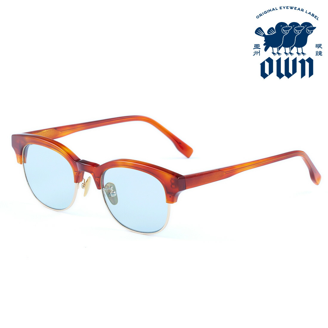 NewModel 【オウン サングラス 正規販売店】 OWN OW-04AM-CYBL #04 ライトカラー ブロー ブラウン系