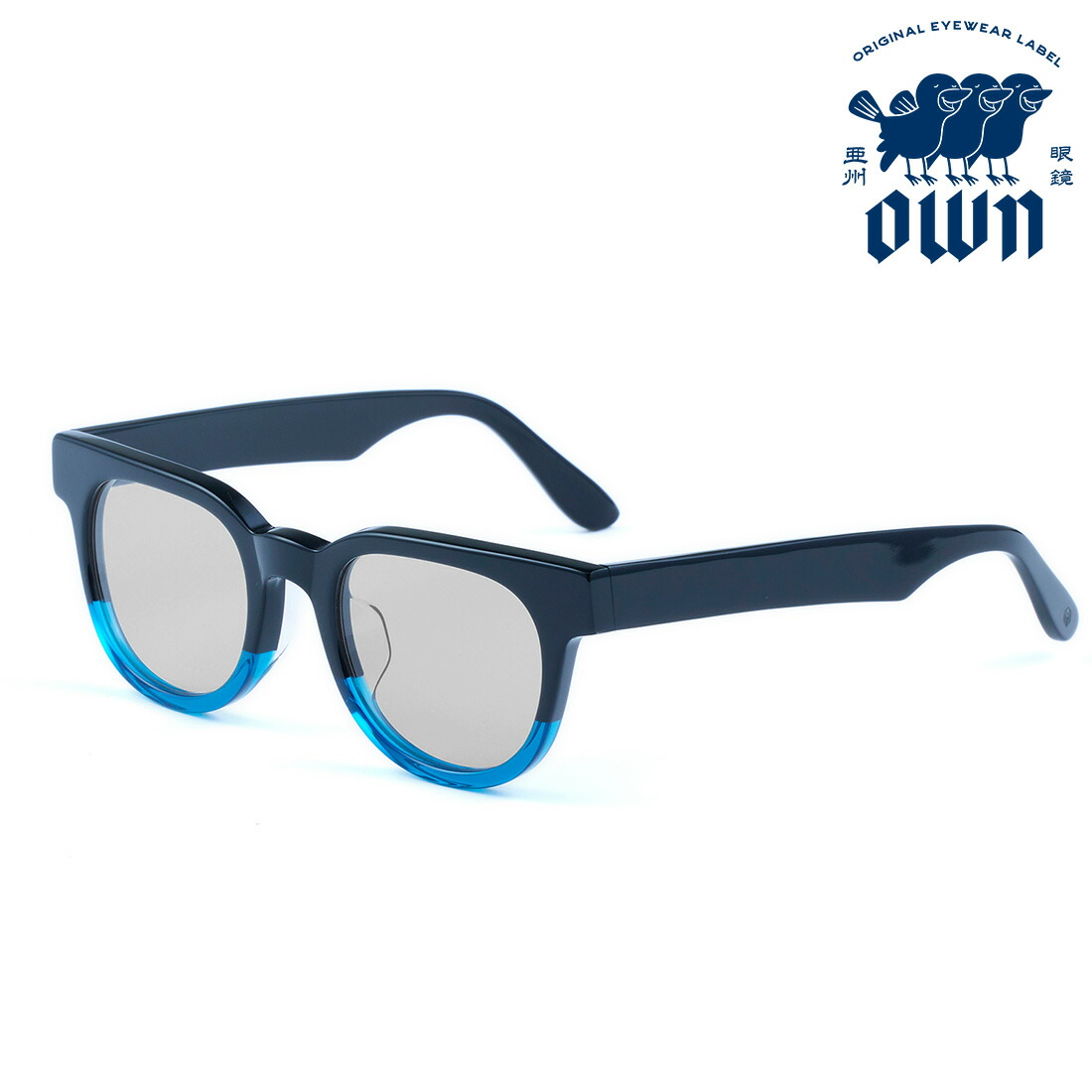NewModel 【オウン サングラス 正規販売店】 OWN OW-11BKCBT-LGY #11 ライトカラー ウェリントン ブラック系