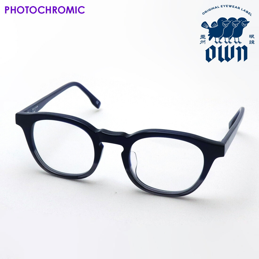 NewModel 【オウン 調光サングラス 正規販売店】 OWN OW-06BLGY-PHGY #06 ボストン ブルー系 グレー系