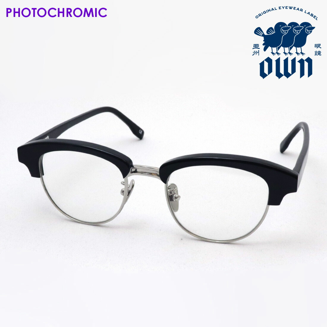 NewModel 【オウン 調光サングラス 正規販売店】 OWN OW-08BK-PHGY #08 ブロー ブラック系