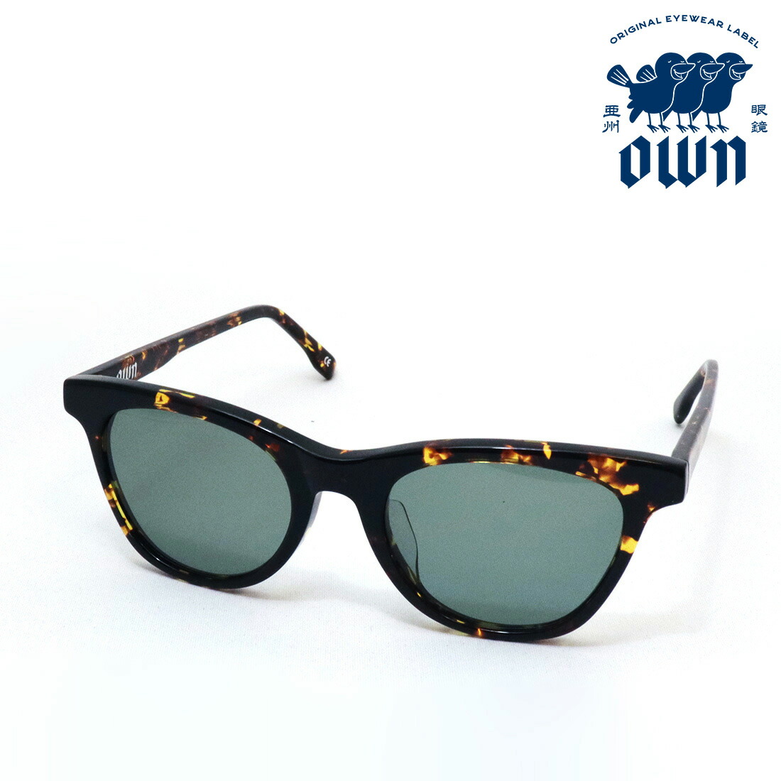 NewModel 【オウン サングラス 正規販売店】 OWN OW-14TT-GRN #14 ウェリントン トータス系