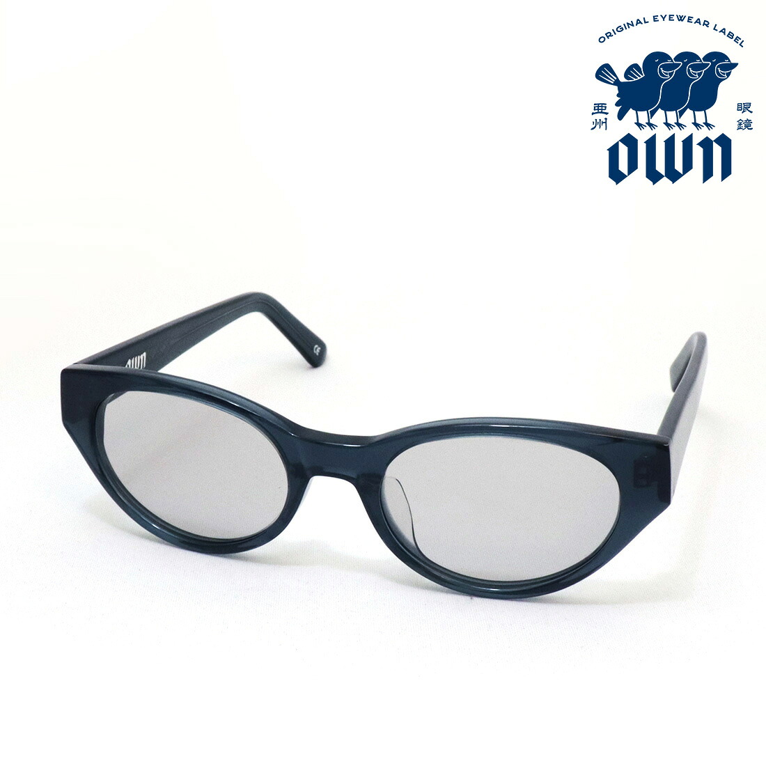 NewModel 【オウン サングラス 正規販売店】 OWN OW-15GBL-LGY #15 オーバル ライトカラー ブルー系