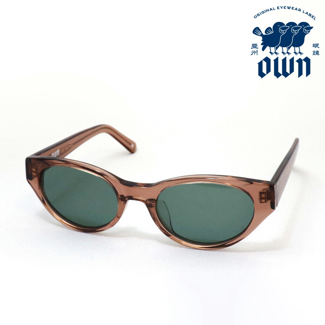 NewModel 【オウン サングラス 正規販売店】 OWN OW-15OR-GRN #15 オーバル ピンク系