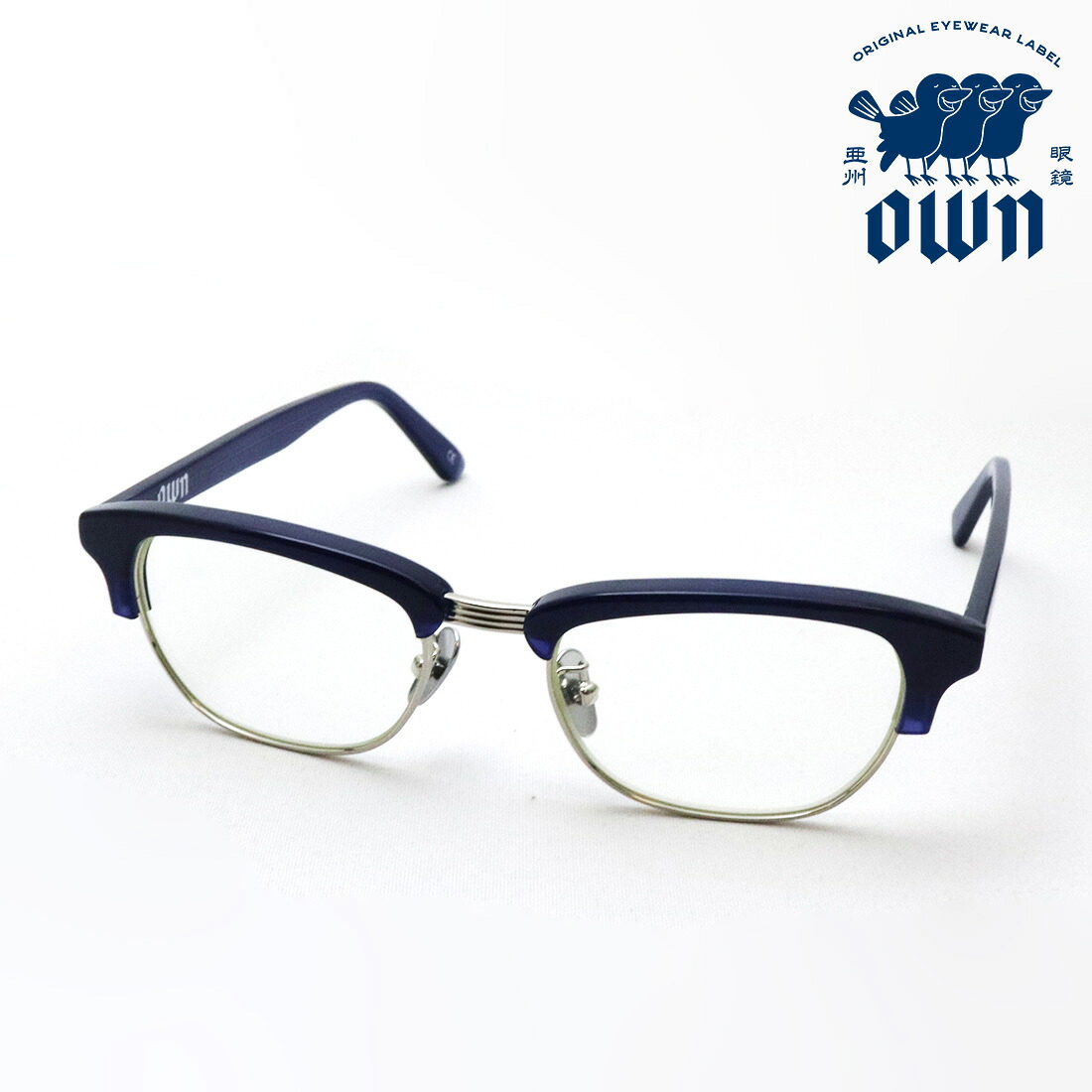 NewModel 【オウン メガネ 正規販売店】 OWN OW-19BL-CL #19 ブロー ブルー系｜グラスマニア -Tokyo Aoyama- 15,257円