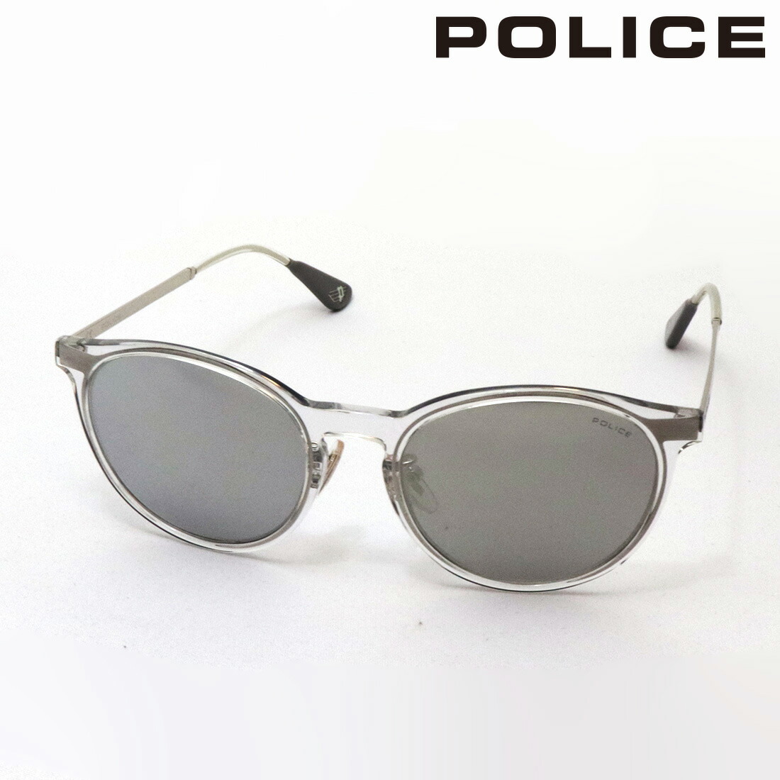 ポリス サングラス 正規販売店 POLICE SPL775K 880X MARK 3 ミラー ラウンド クリア系 メンズ