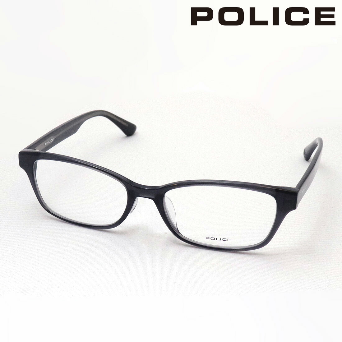 NewModel ポリス メガネ 正規販売店 POLICE VPLL93J 04AL 伊達メガネ 度付き ブルーライト カット 眼鏡 スクエア グレー系 メンズ|グラスマニア -Tokyo Aoyama-