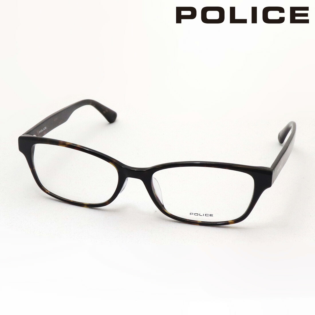 NewModel ポリス メガネ 正規販売店 POLICE VPLL93J 0722 伊達メガネ 度付き ブルーライト カット 眼鏡 スクエア トータス系 メンズ