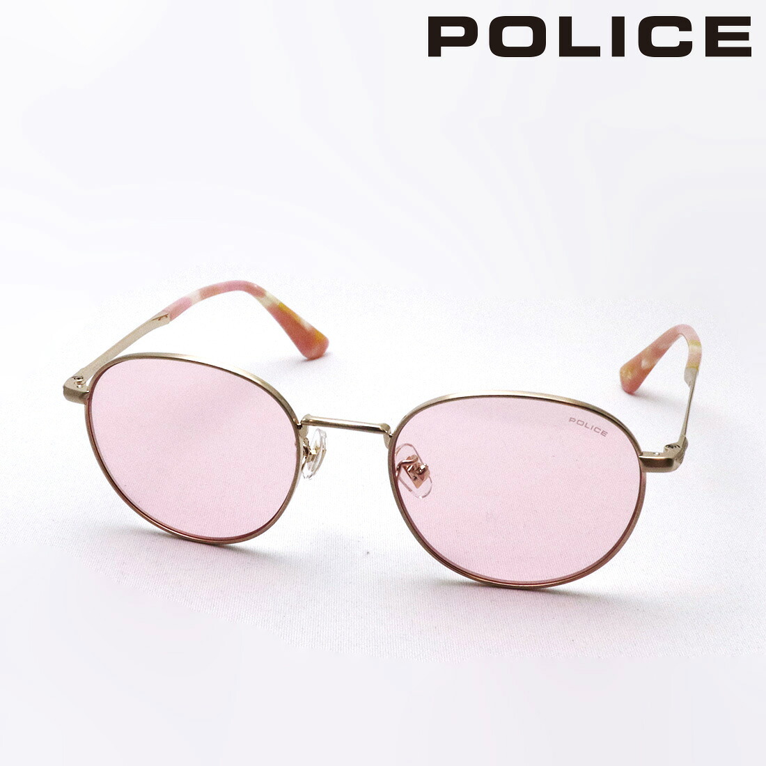 ポリス サングラス 正規販売店 POLICE SPLD94J DAKA 51 ROADIE ライトカラー メンズ ラウンド ゴールド系