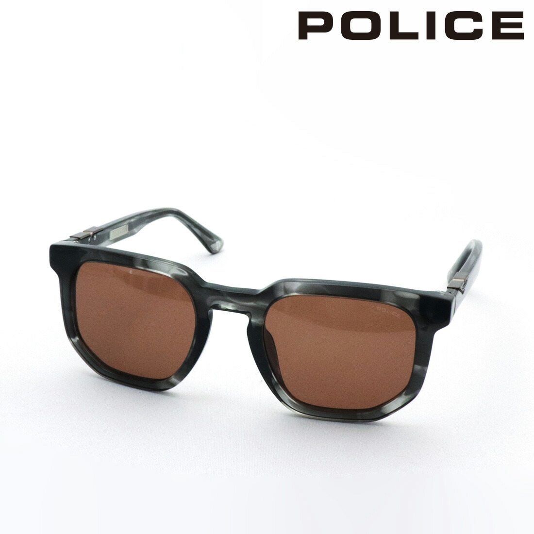 ポリス サングラス 正規販売店 POLICE SPLF88 01EX 52 ORIGINS メンズ スクエア グレー系|グラスマニア -Tokyo Aoyama-