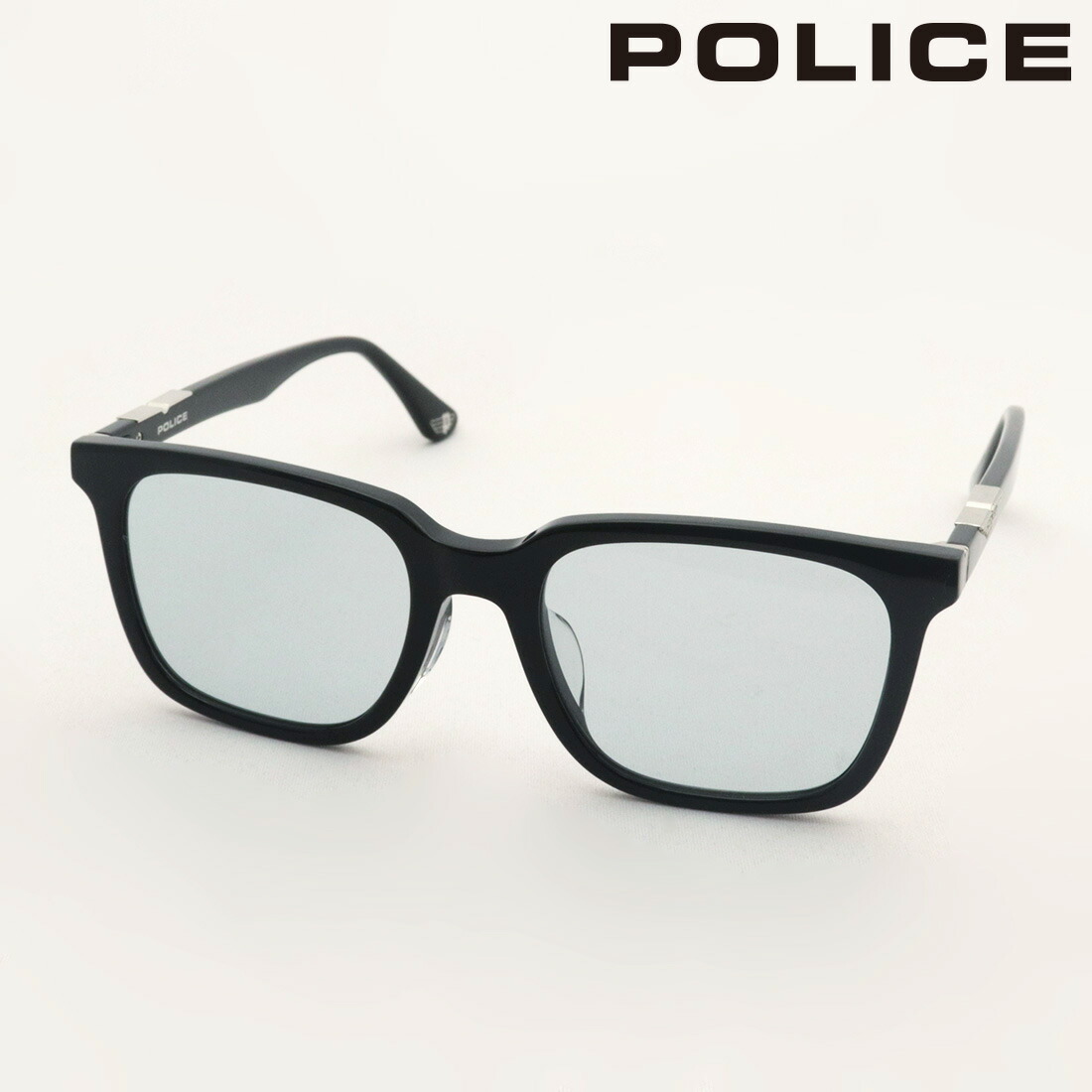 NewModel ポリス サングラス 正規販売店 POLICE SPLP84K 700A ライトカラー ウェリントン ブラック系 メンズ|グラスマニア -Tokyo Aoyama-