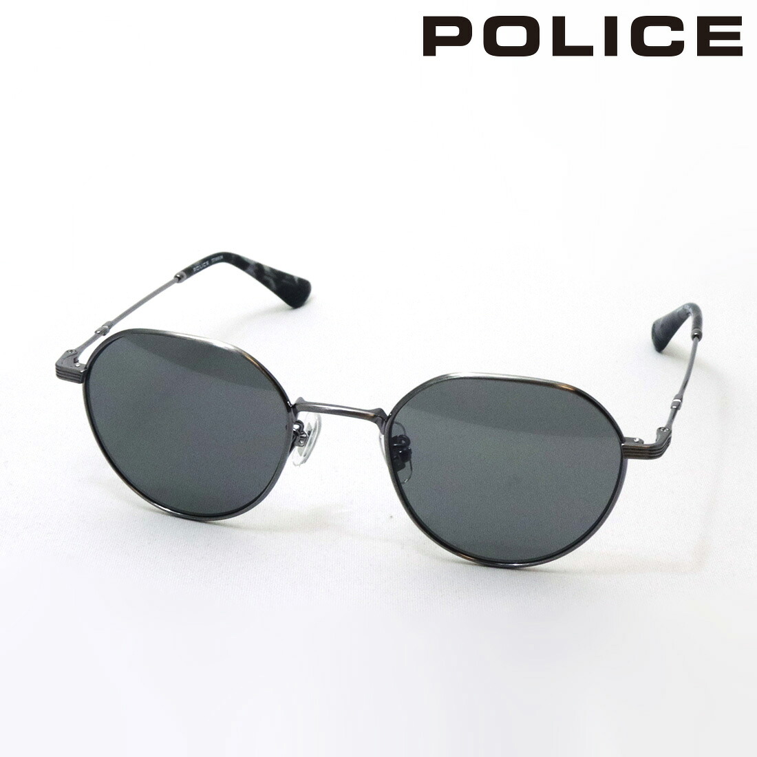 NewModel ポリス サングラス 正規販売店 POLICE SPLQ08J 0S3M 49 HIGHWAY ハイウェイ クラウンパント メンズ レディース メタル シルバー系