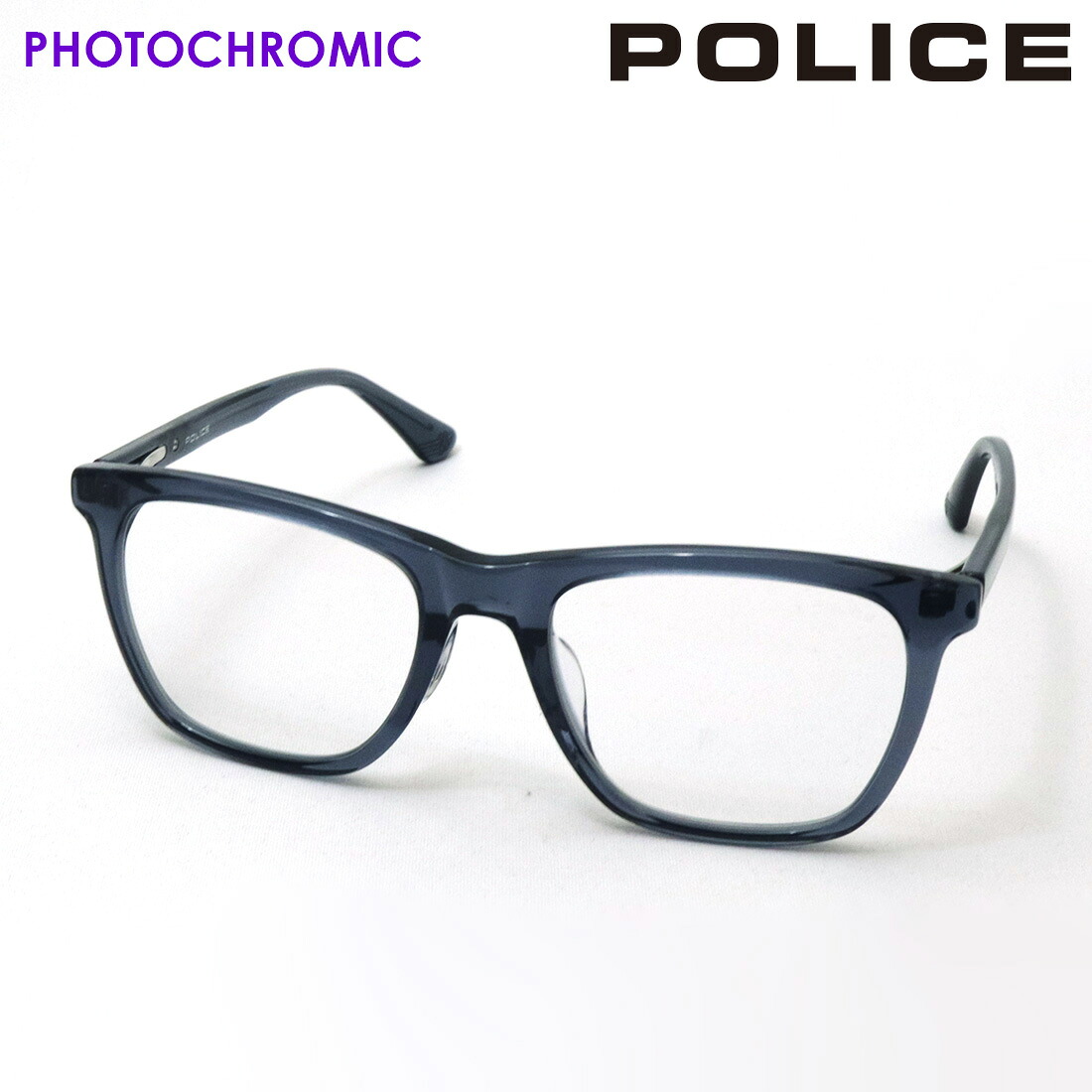 NewModel ポリス 調光 サングラス 正規販売店 POLICE SPLQ09J 2BGW 53 LEAP リープ ウェリントン メンズ レディース ブルー系 10,313円
