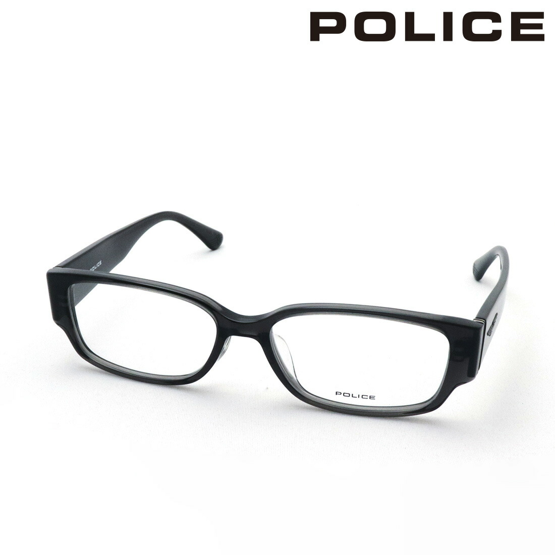 ポリス メガネ 正規販売店 POLICE VPLP36J 04AL 54サイズ メンズ ジャパンモデル 伊達メガネ 度付き ブルーライト カット 眼鏡 スクエア グレー系