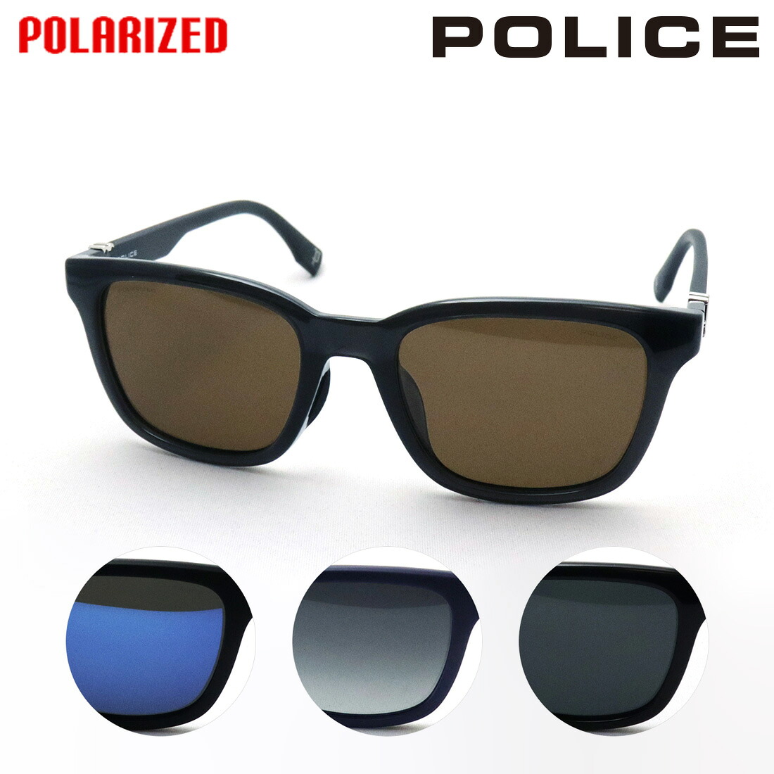 NewModel ポリス 偏光サングラス 正規販売店 POLICE SPLT72J BEYOND LITE ジャパンモデル スクエア グレー系 ブラック系 ネイビー系