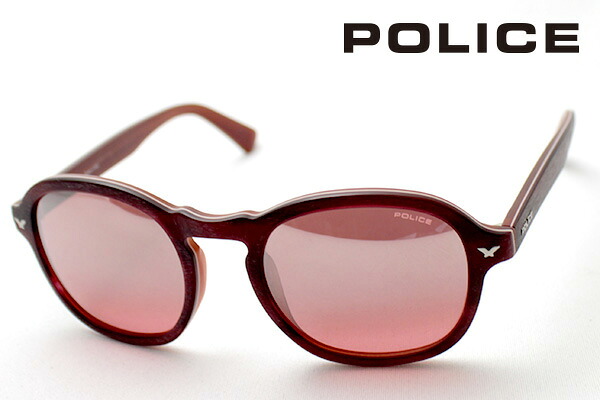 ポリス サングラス 正規販売店 POLICE S1951M NKAX ミラー ボストン メンズ